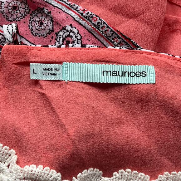 Maurices White / Pink Halter Tank Top Size Large - Picture 3 of 11